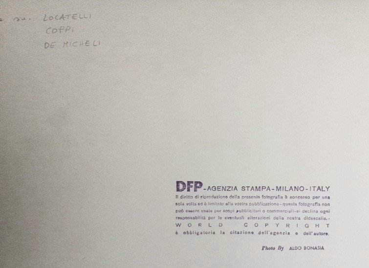 "Bassetti, Pirelli, Pellicanò" fotografia originale di Aldo Bonasia anni '70