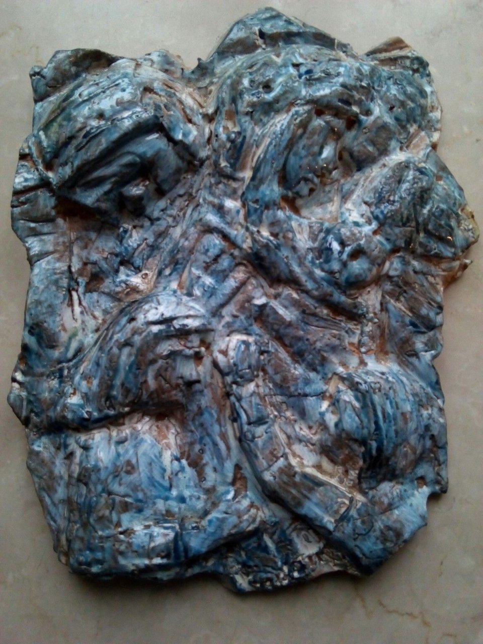 bassorilievo Angelo Cottone terracotta a smalti