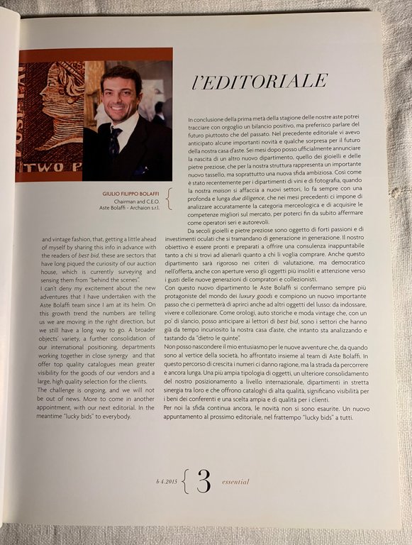 best bid 4 2015 the magazines of BOLAFFI auctions | Immagine Gallery 4