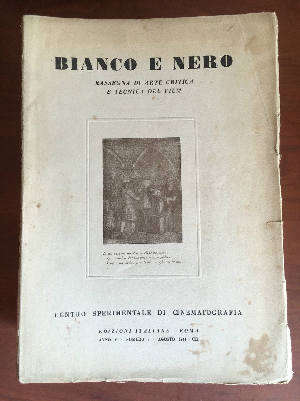 Bianco e Nero Anno V n^ 8 Agosto 1941 - …