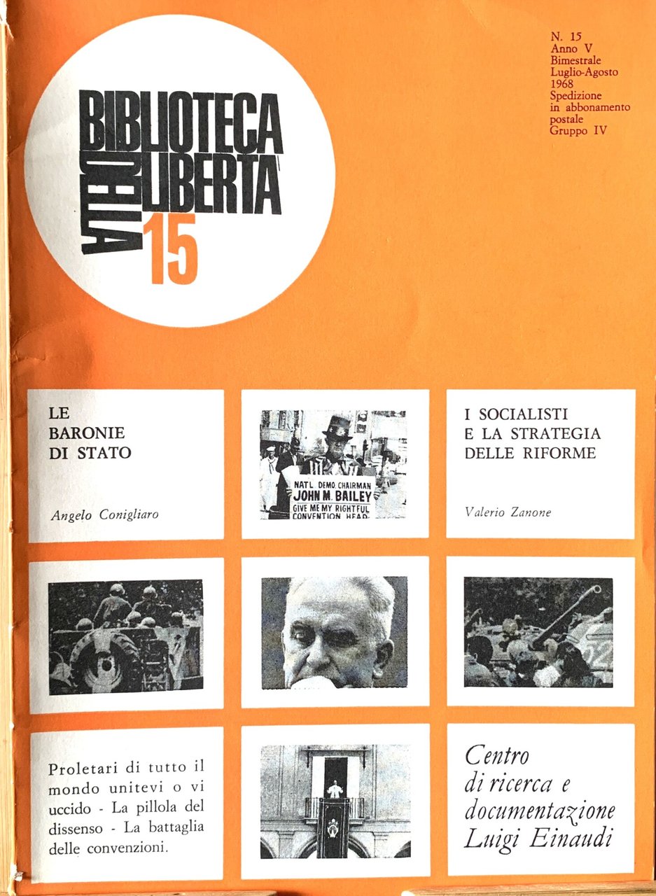 Biblioteca della libertà 15 (Anno V, N. 15, Luglio-Agosto 1968) | Immagine principale