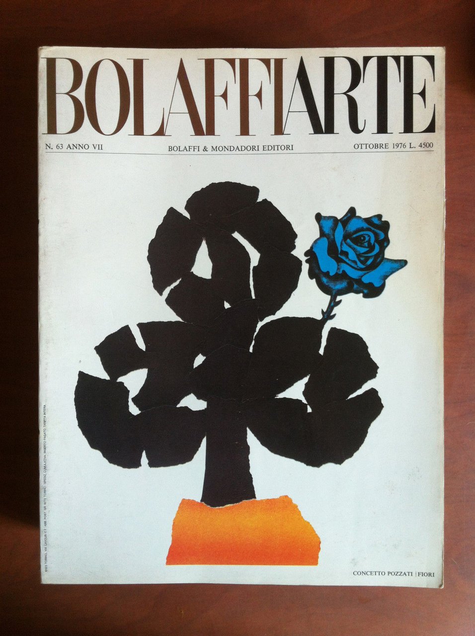 BolaffiArte n^ 63 Anno VII Ottobre 1976 Cover: Concetto Pozzati …