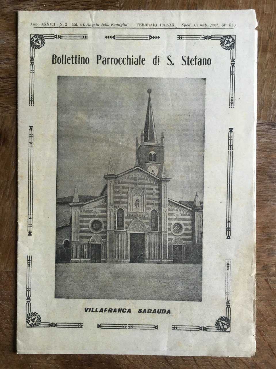Bollettino Parrocchiale di S. Stefano Villafranca Sabauda 1942 - E21972