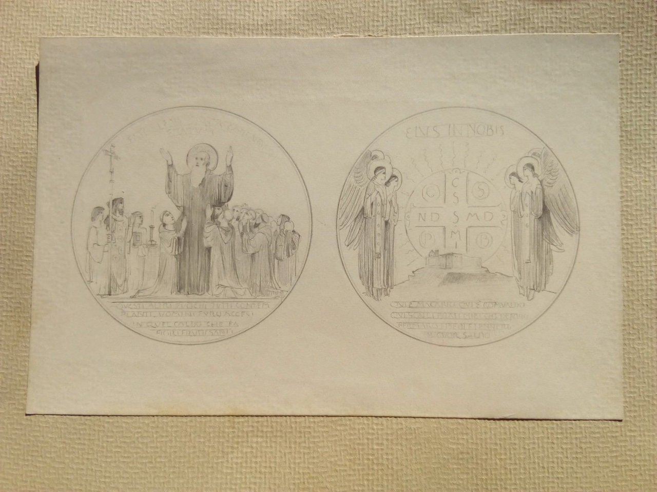 bozzetto originale per 2 Medaglie anni '30