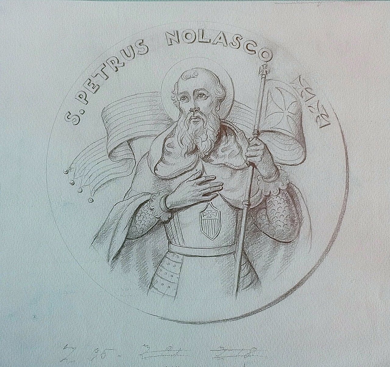 bozzetto originale per medaglia S.S.Petrus Nolasco anni '30