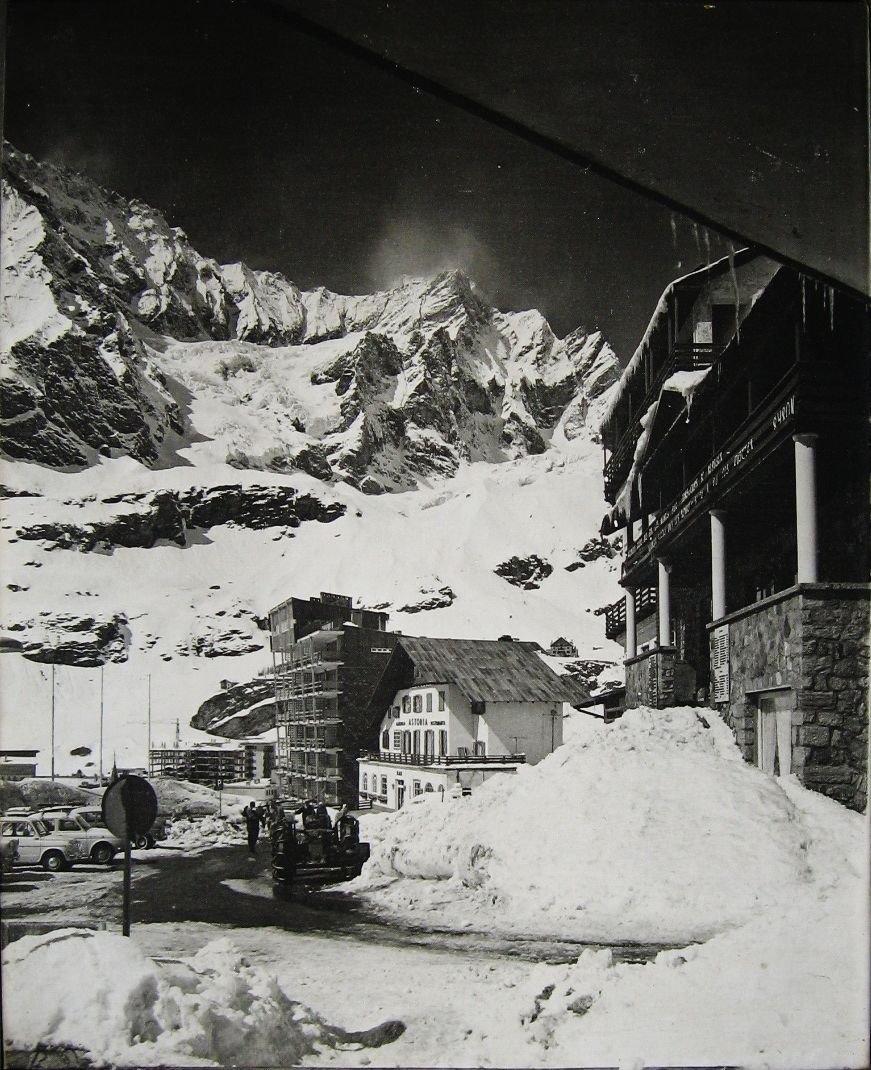 Breuil Cervinia fotografia su tela inizi anni '60