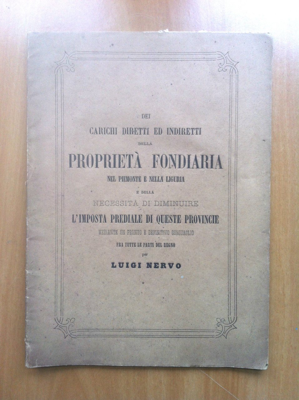 Brossura Carichi diretti e indiretti della proprietà fondiaria 1865 - … | Immagine principale