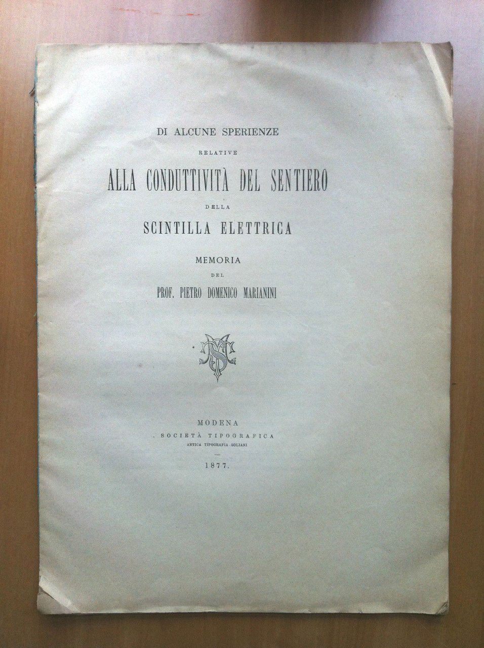 Brossura Conduttività del sentiero della scintilla elettrica 1877 - E16032 | Immagine principale