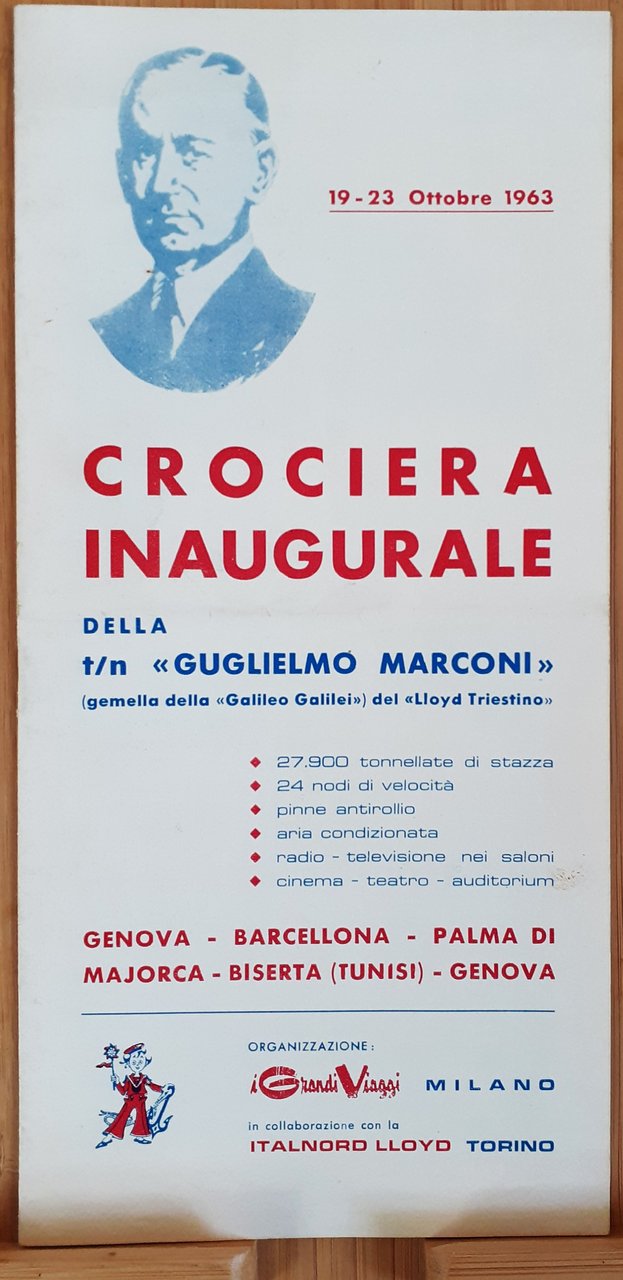 Brossura Crociera inaugurale della t/n "Guglielmo Marconi" 1963