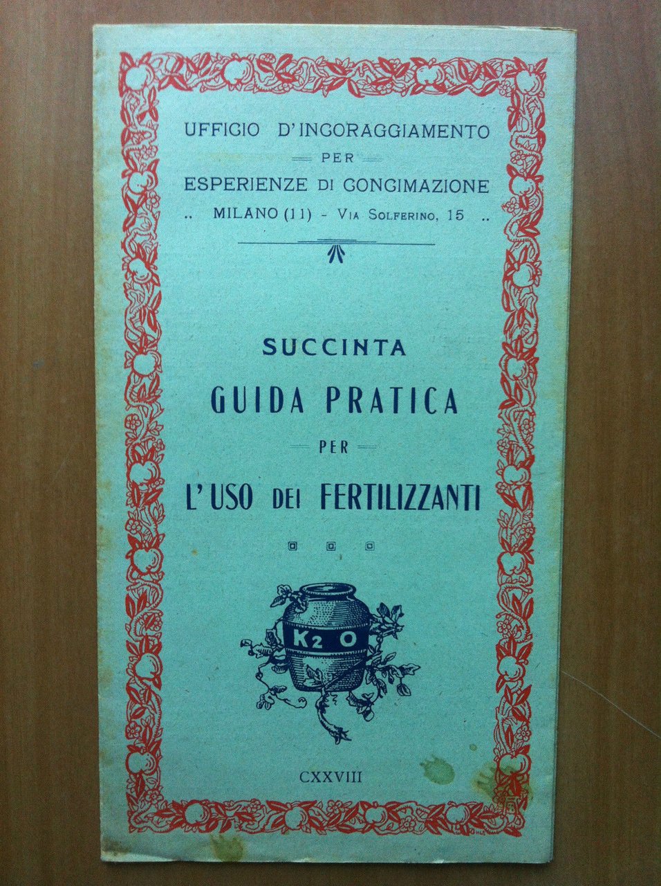 Brossura Succinta guida pratica per l'uso dei fertilizzanti - 17079 | Immagine principale