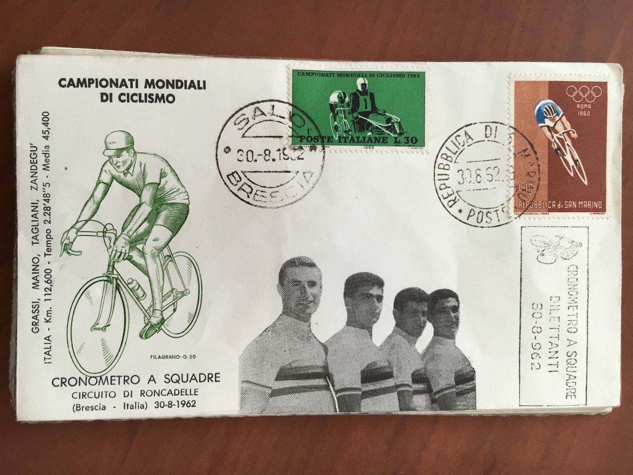 Busta originale dei Campionati mondiali di Ciclismo 1962 - E21774 | Immagine principale