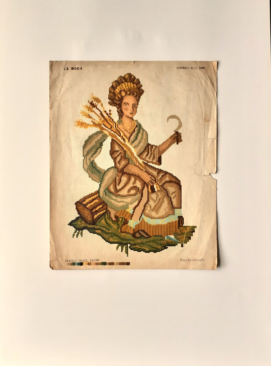 Campiopnario ottocentesco per ricamo