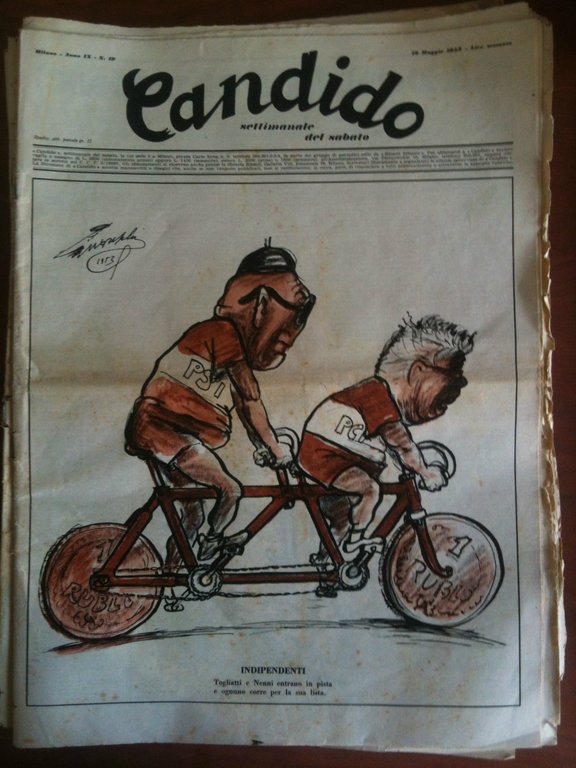 Candido Anno IX n^ 19 - 10 Maggio 1953 Direttore Giovannino Guareschi - E8824
