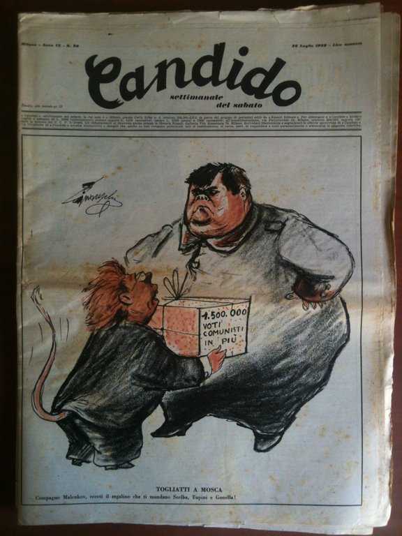 Candido Anno IX n^ 30 - 26 Luglio 1953 Direttore Giovannino Guareschi - E8662