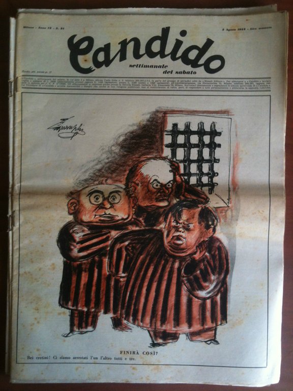 Candido Anno IX n^ 31 - 2 Agosto 1953 Direttore Giovannino Guareschi - E8663