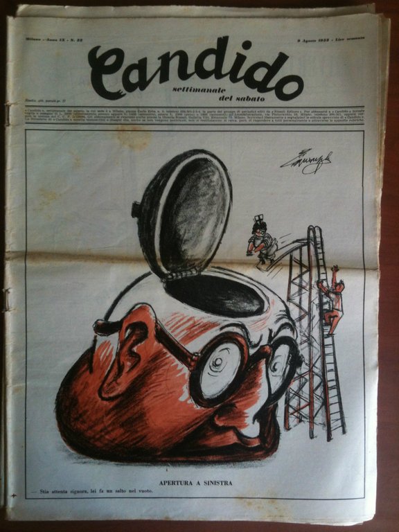 Candido Anno IX n^ 32 - 9 Agosto 1953 Direttore Giovannino Guareschi - E8664