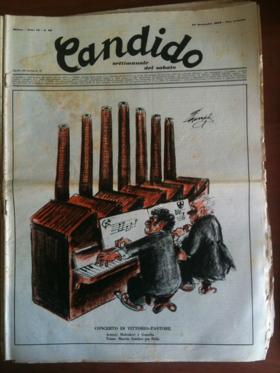 Candido Anno IX n^ 39 - 27 Settembre 1953 Direttore Giovannino Guareschi - E8828