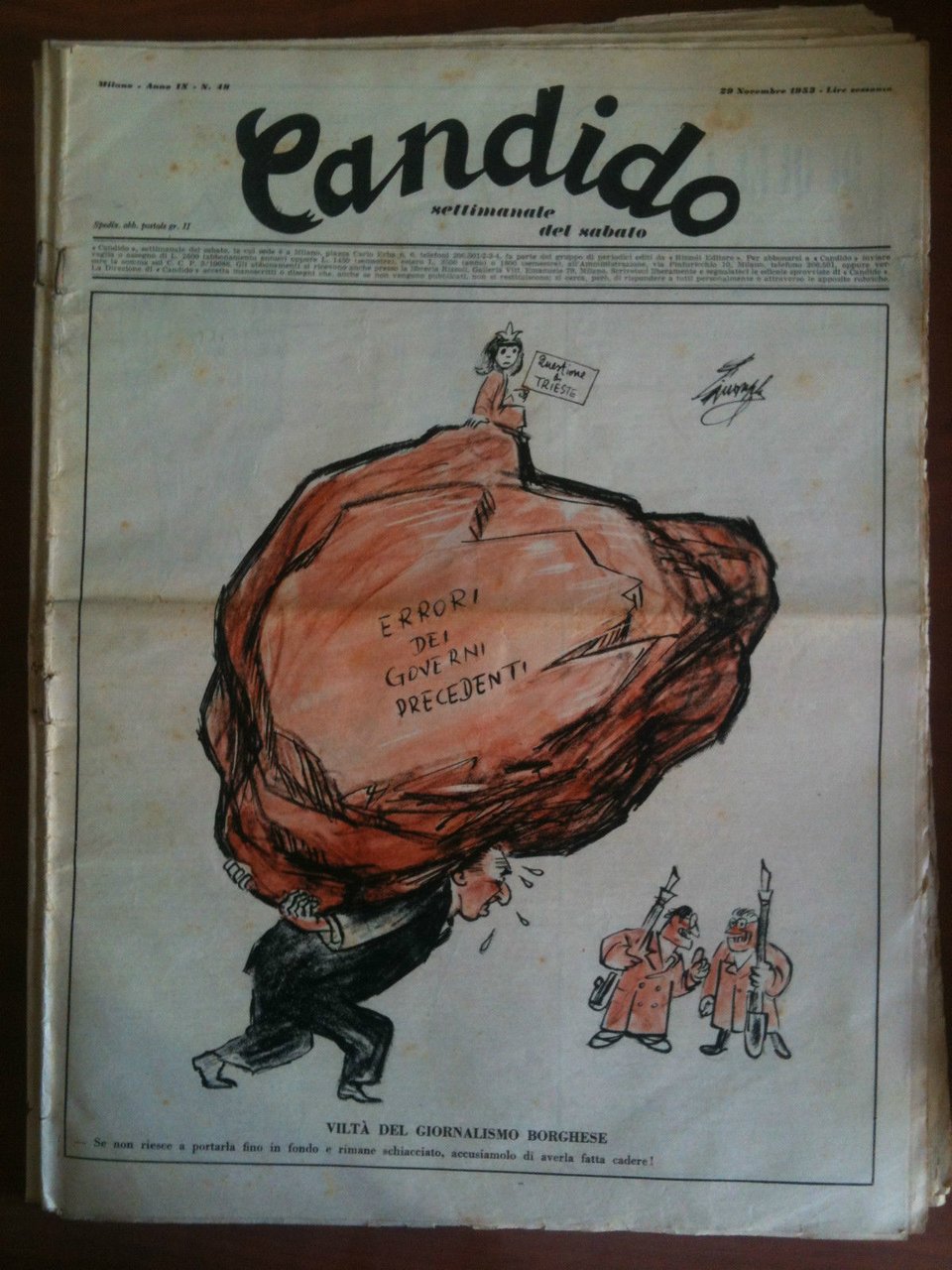 Candido Anno IX n^ 48 - 29 Novembre 1953 Direttore …