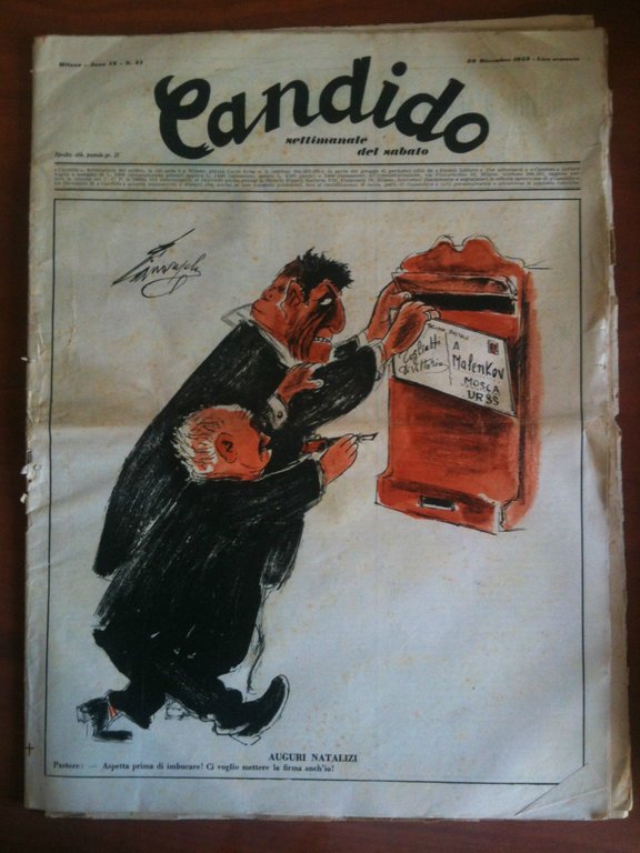 Candido Anno IX n^ 51 - 20 Dicembre 1953 Direttore Giovannino Guareschi - E8839