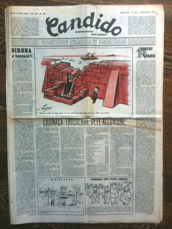 Candido Anno VII n^ 49- 9 Dicembre 1951 Direttore Giovannino Guareschi - E8301