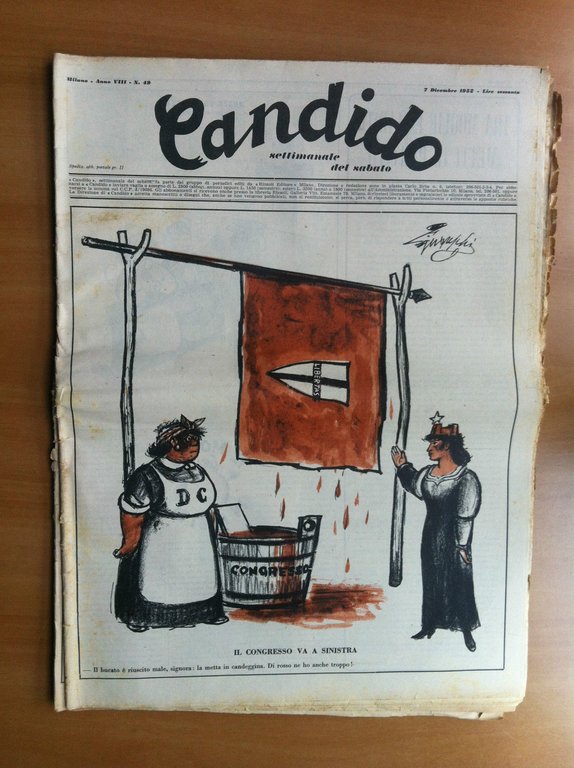 Candido Anno VIII n^ 49 - 7 Dicembre 1952 Direttore Giovannino Guareschi E18463