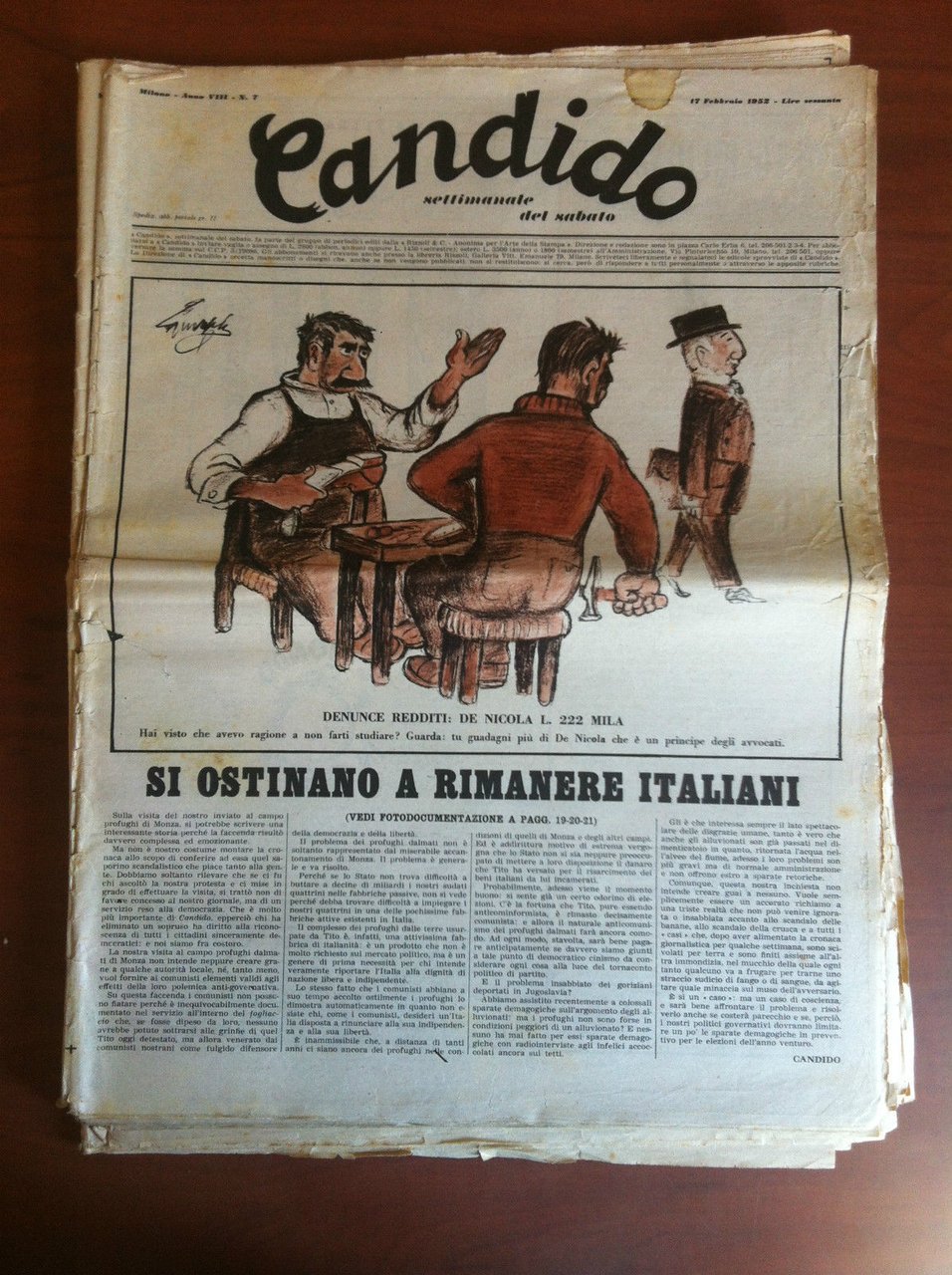Candido Anno VIII n^ 7 - 17 Febbraio 1952 Direttore …
