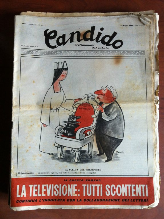 Candido Anno XI n^ 18 - 1 Maggio 1955 Direttore Giovannino Guareschi
