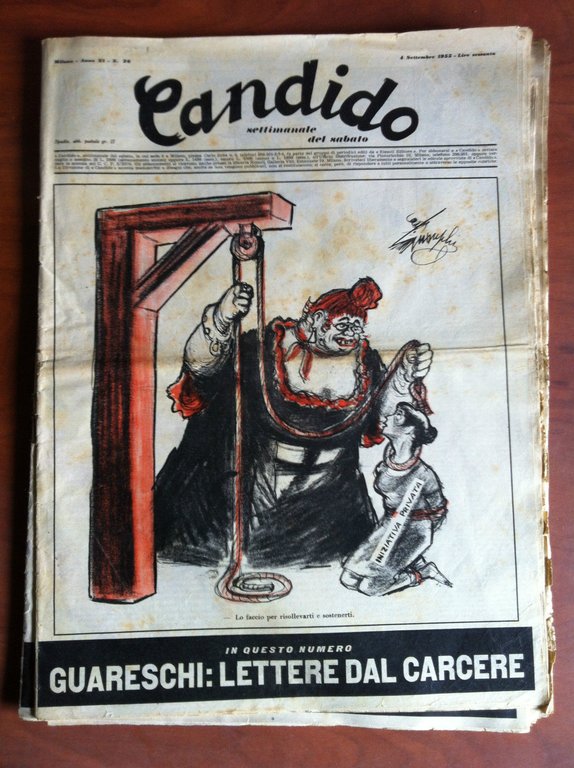 Candido Anno XI n^ 36 - 4 Settembre 1955 Direttore Giovannino Guareschi