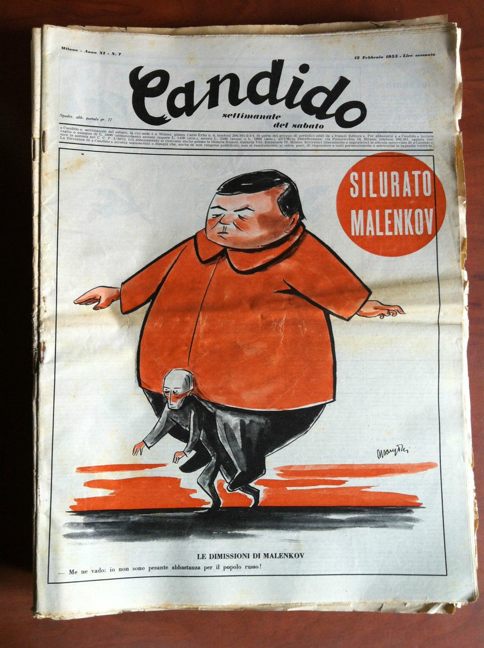 Candido Anno XI n^ 7 - 13 Febbraio 1955 Direttore …