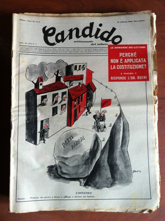 Candido Anno XI n^ 9 - 27 Febbraio 1955 Direttore Giovannino Guareschi