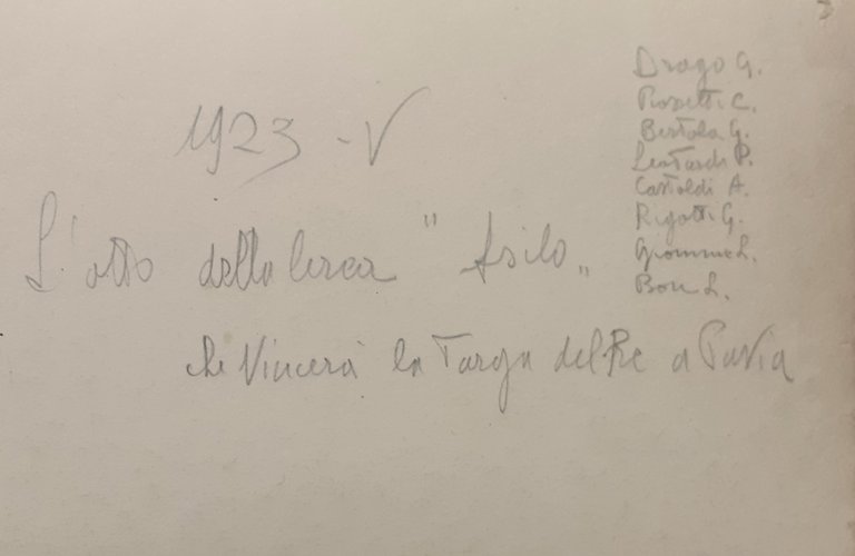 Canottaggio l'otto della Cerea "Asilo" Torino 1923