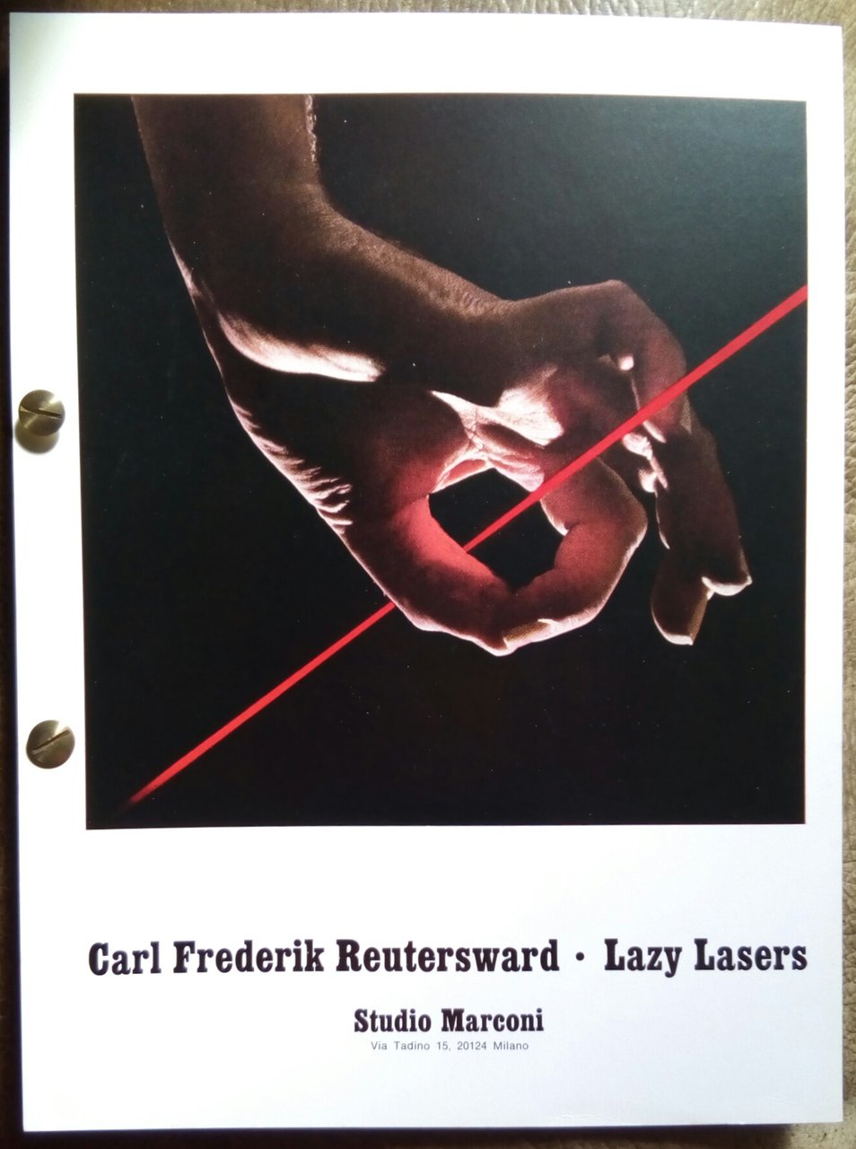 Carl Frederik Reutersward catalogo Lazy Laser Studio Marconi 1971 | Immagine principale
