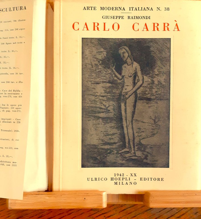 Carlo Carrà - Arte Moderna Italiana Hoepli 1942