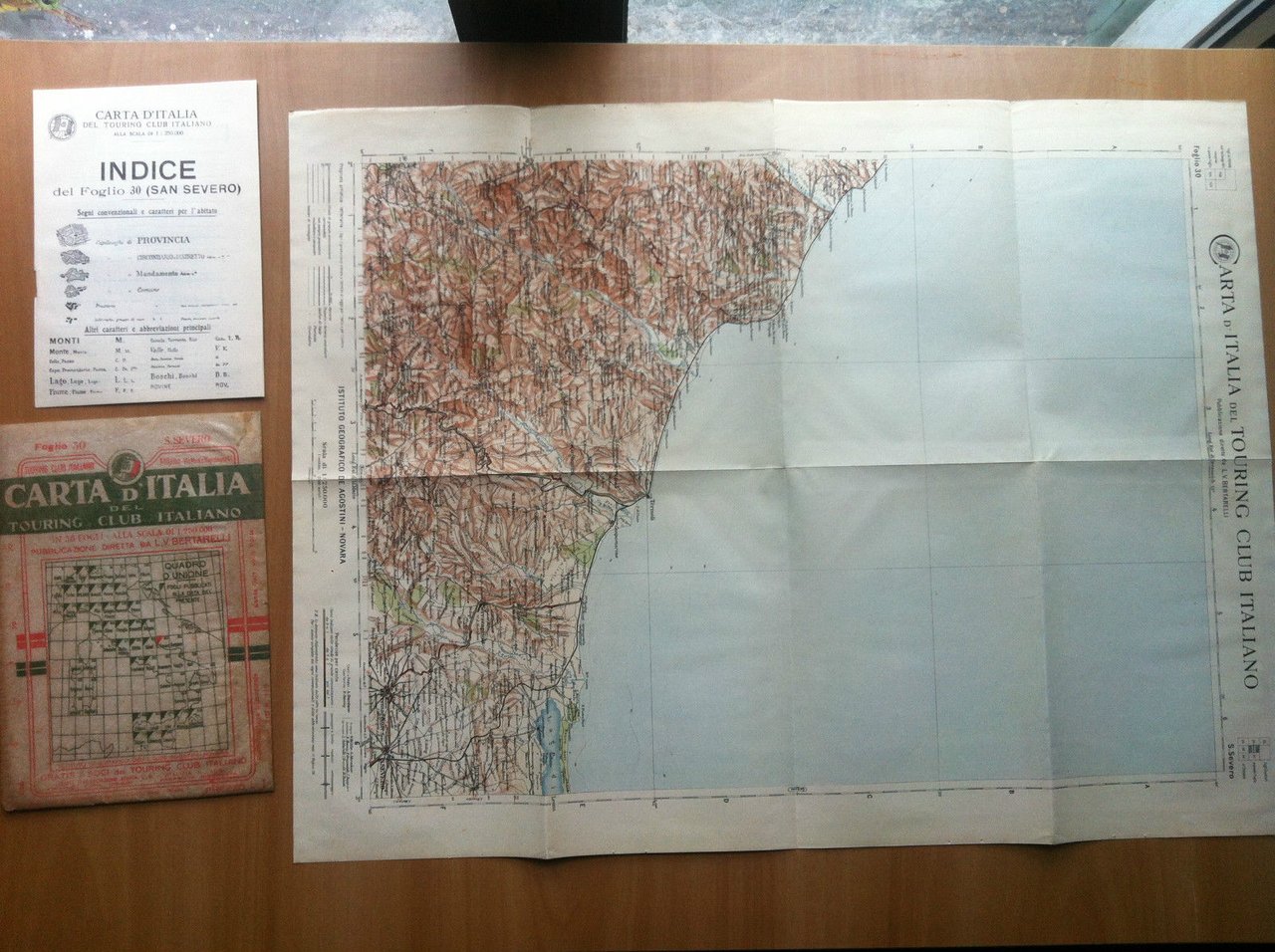 Carta d'Italia del Touring Club Italiano Foglio 30 S. Severo …