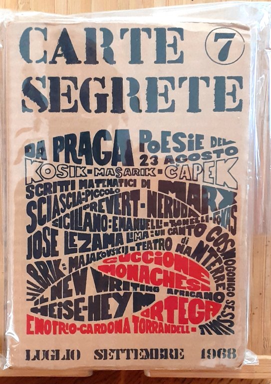 CARTE SEGRETE rivista trimestrale di lettere e arti (anno II - LUGLIO-SETTEMBRE 1968 - n. 7)