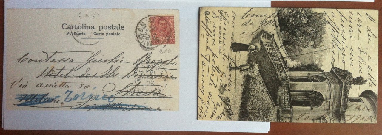 Cartolina 1905 Varese Madonna del Monte - viaggiata - E12787