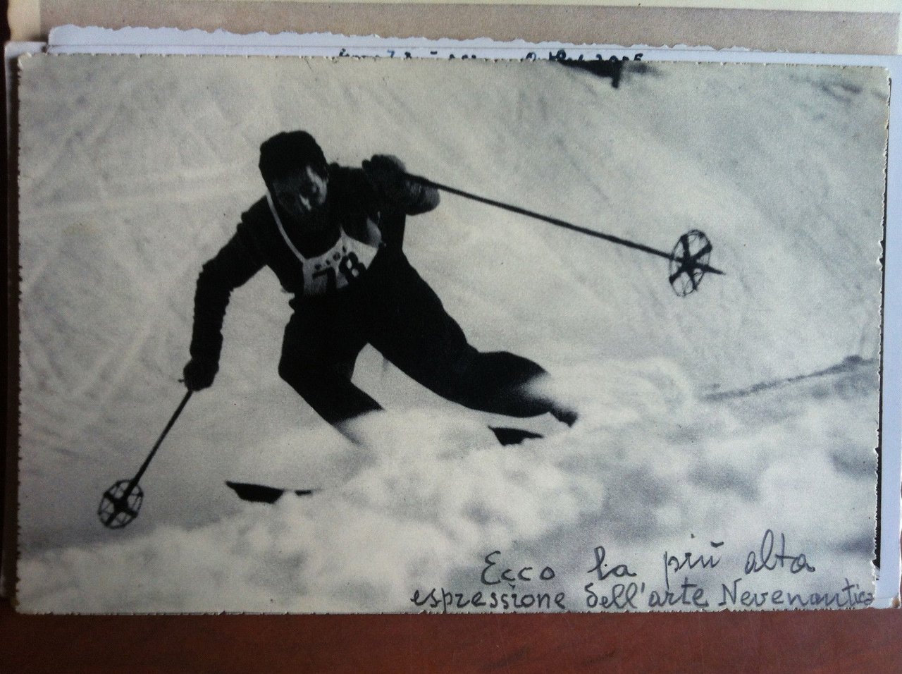 Cartolina anni '30 Trentino Alto Adige Passo Rolle Slalom di … | Immagine principale