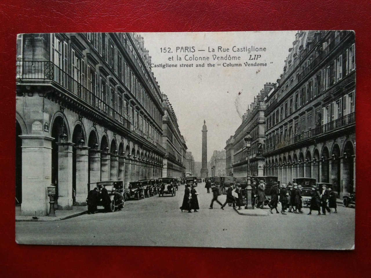 Cartolina Carte inizi '900 Francia Paris Rue Castiglione Vendome - …