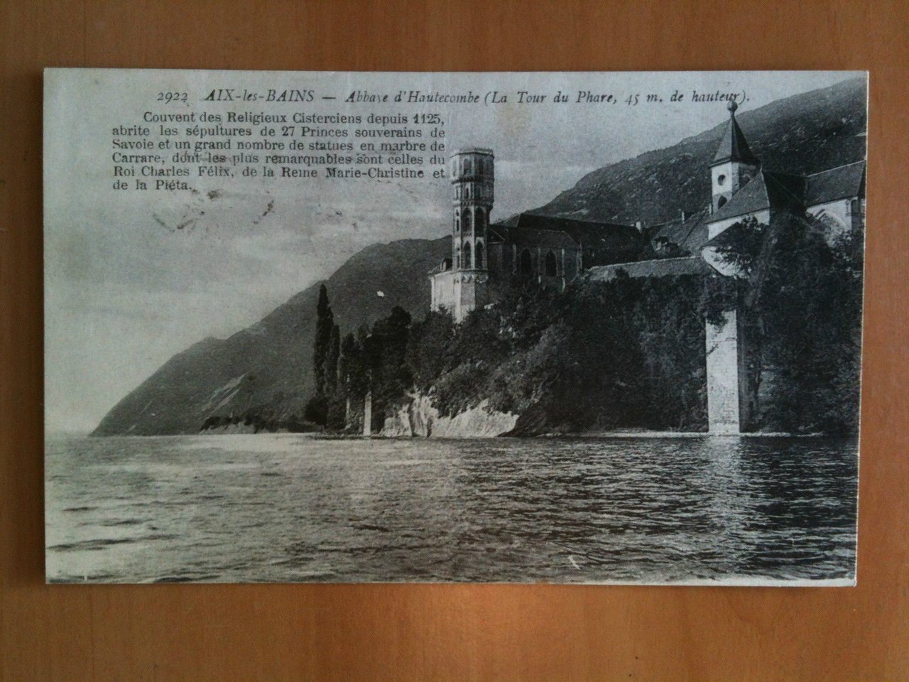 Cartolina Carte inizi/debu '900 Aix-Les-Bains Abbaye Hautecombe - viaggiata