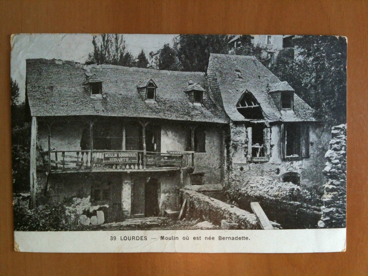 Cartolina Carte inizi/debu '900 Lourdes Moulin ou est née Bernadette …