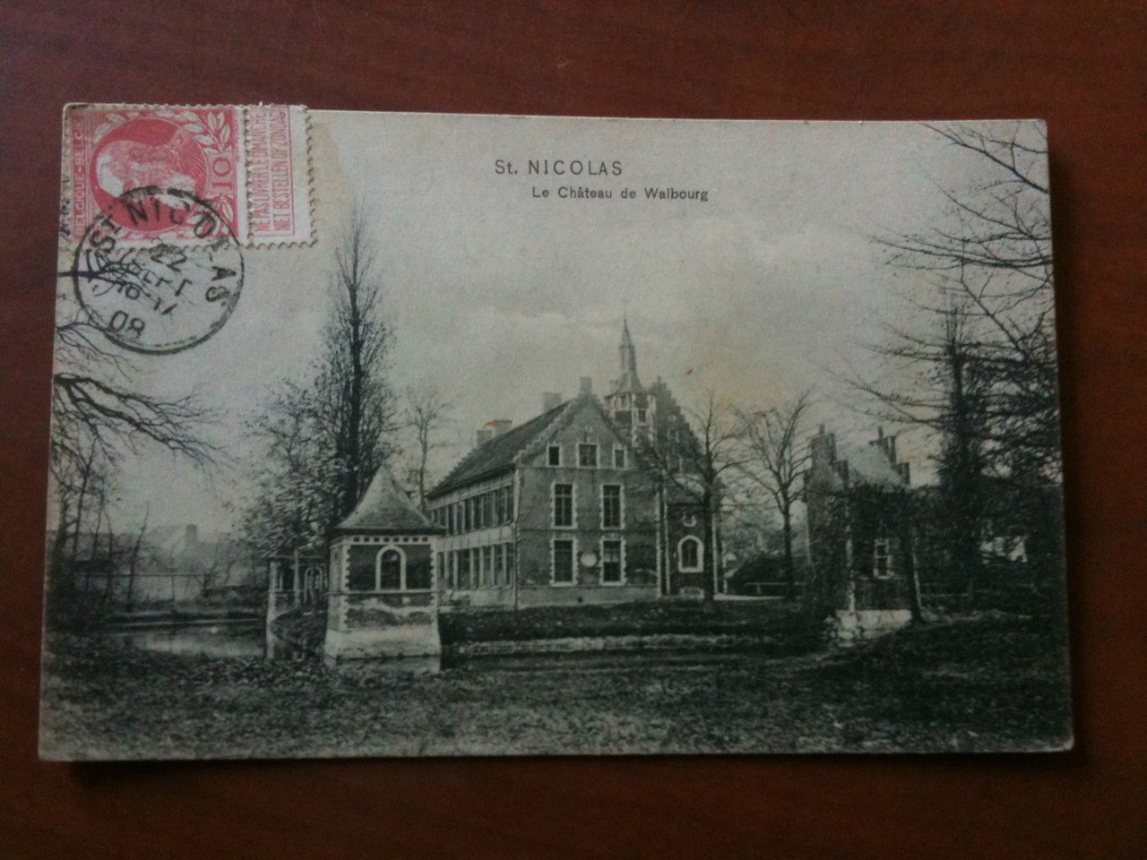 Cartolina/Carte postale inizi '900 Belgique St. Nicolas Walbourg - viaggiata