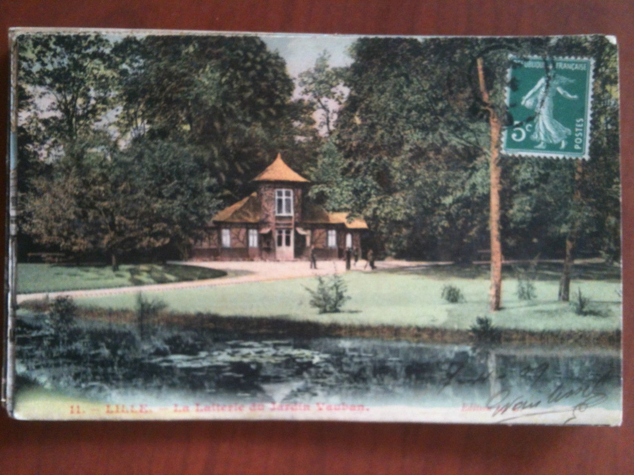 Cartolina/Carte postale inizi '900 France Lille Jardin Vauban -viaggata- E8618