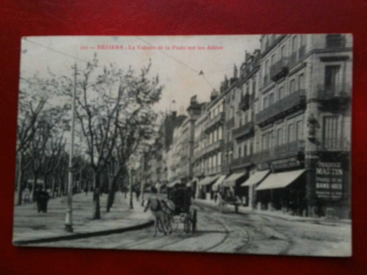 Cartolina/Carte postale inizi '900 Francia Béziers Voiture de la Poste …