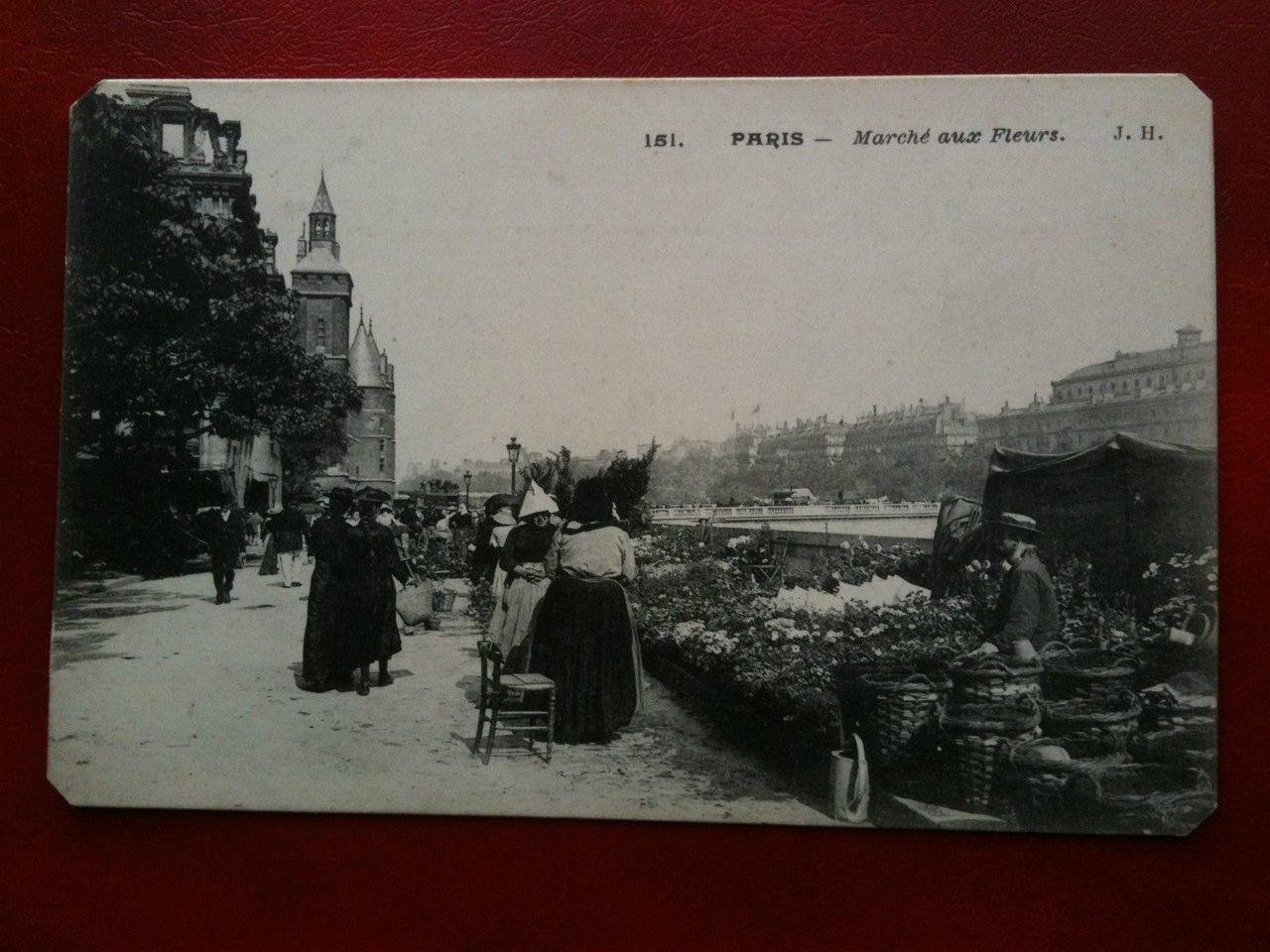 Cartolina/Carte postale inizi '900 Francia Paris Marché Fleurs non viaggiata