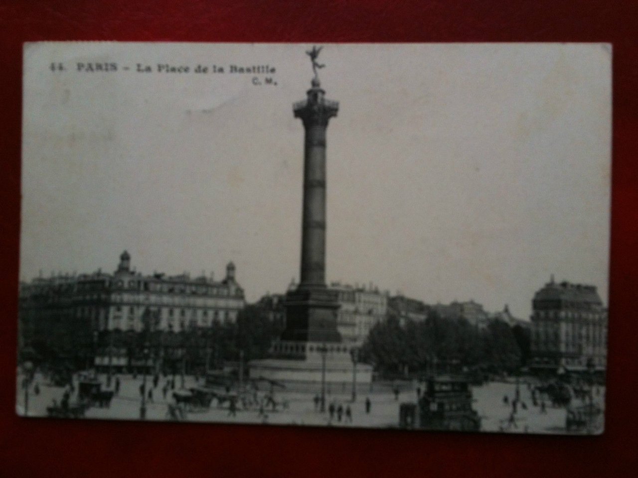 Cartolina/Carte postale inizi '900 Francia Paris Place de la Bastille- …