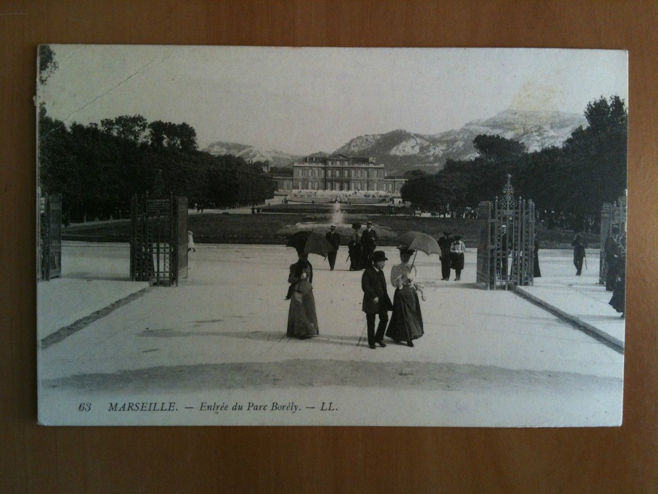 Cartolina/Carte postale inizi '900 Marseille Parc Borély - viaggiata