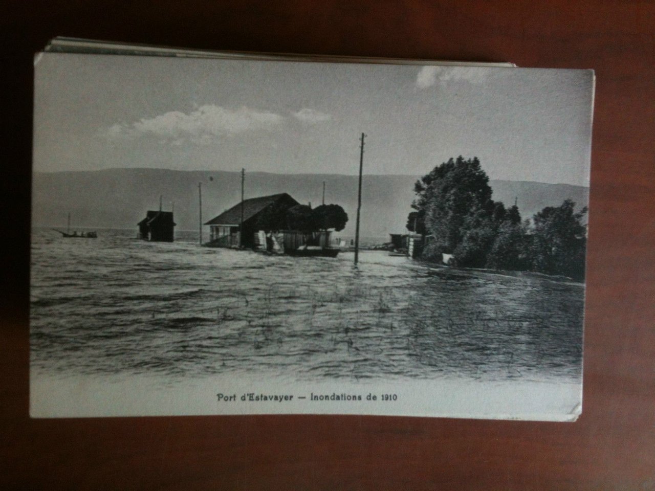 Cartolina/Carte postale inizi '900 Suisse Estravayer inondation 1910 nonviaggata