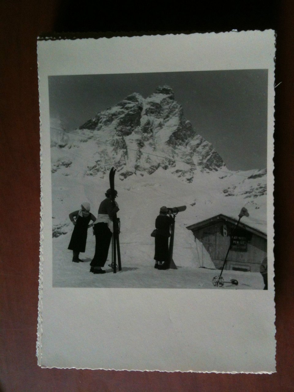 Cartolina fotografia vera anni '30 Cervino