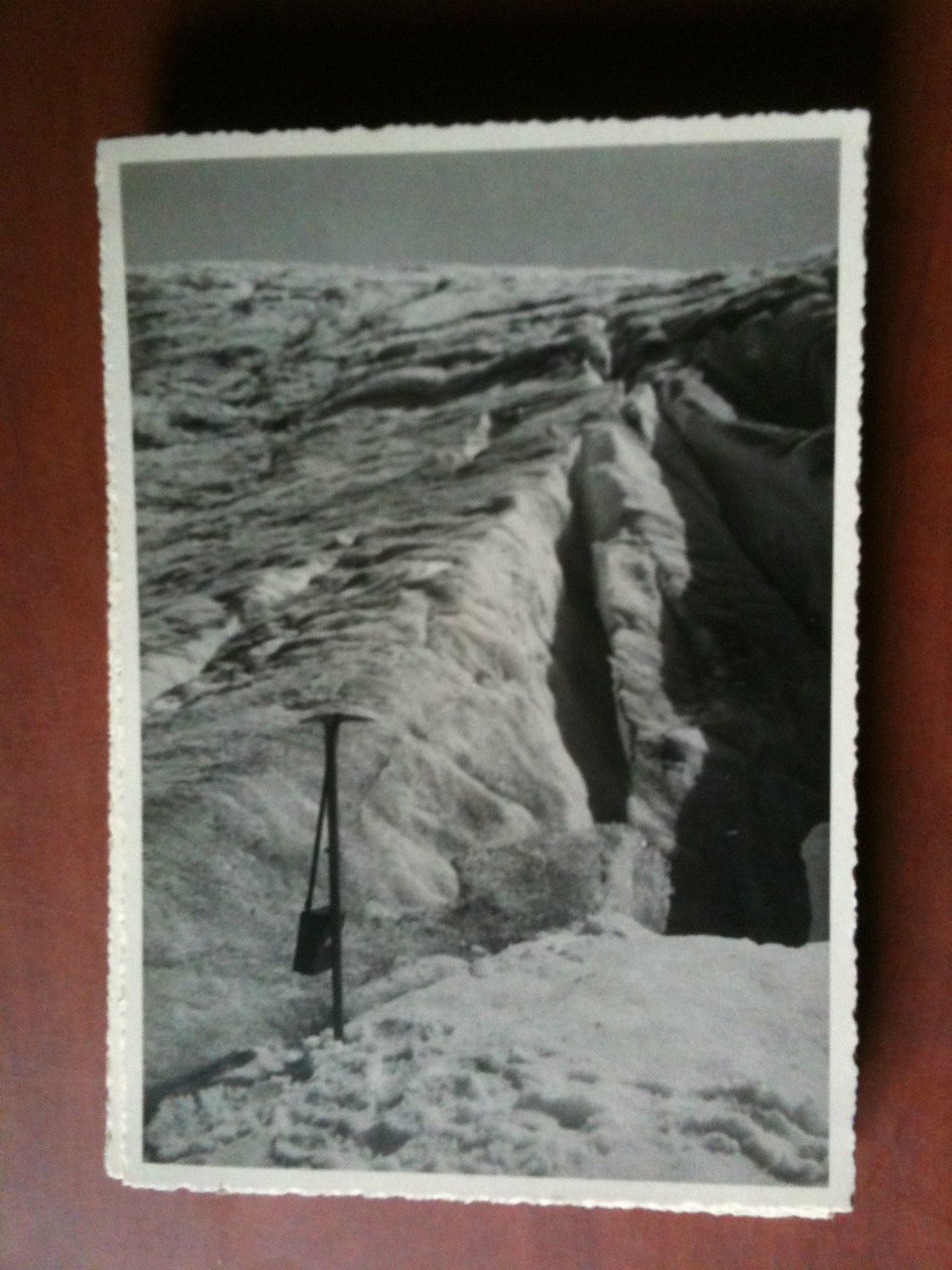 Cartolina fotografia vera anni '30 Ghiacciaio