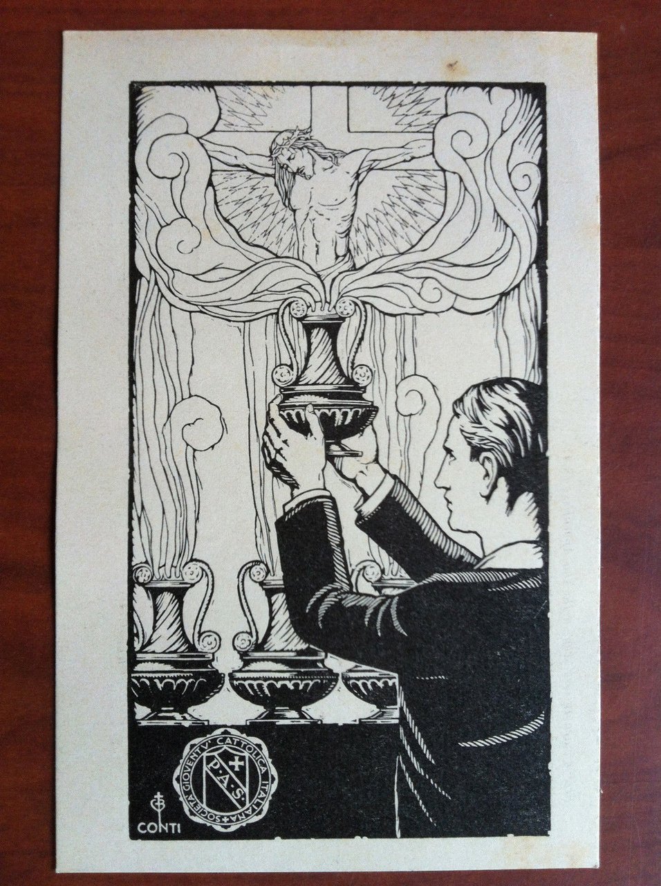 Cartolina illustrata da Conti 1931 Gioventù Cattolica Italiana - E14620